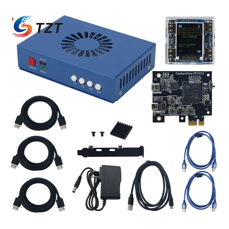 TZT Blue 5th Gen CapDMA Video Overlay Box with CaP75T DMA Board KMBOX NET Keyboard Mouse Controller Kit for Gaming
TZT Blue 5th Gen CapDMA Video Overlay Box with CaP75T DMA Board KMBOX NET Keyboard Mouse Controller Kit for Gaming