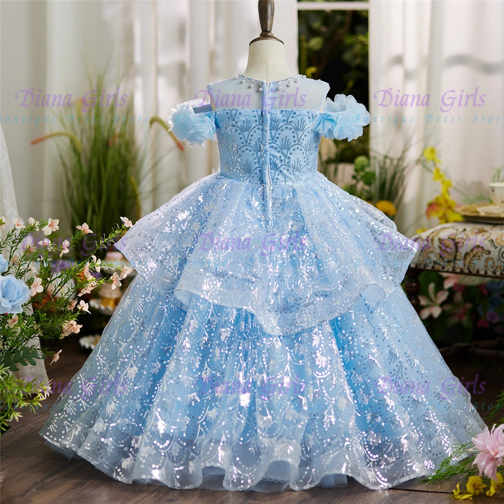 Quality Flower Girl Dress Blue Tulle Fluffy with Exquisite Luxury Applique for Wedding Princess Birthday Party Evening Gowns
Quality Flower Girl Dress Blue Tulle Fluffy with Exquisite Luxury Applique for Wedding Princess Birthday Party Evening Gowns