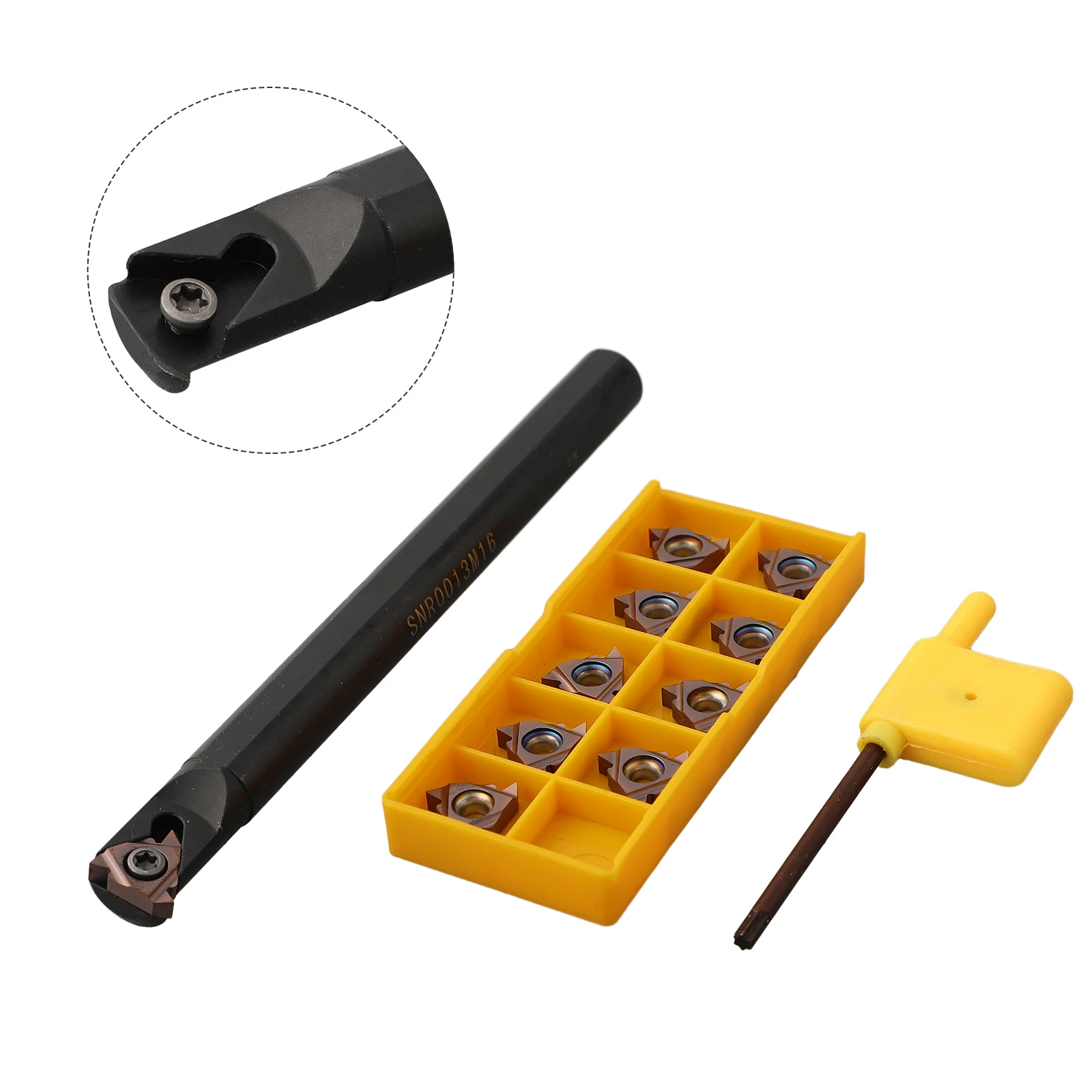 Для получистовой токарный держатель инструмента SNR0013M16 12 шт./компл. 16IR AG60 твердосплавная вставка из легированной стали с внутренней резьбой
Для получистовой токарный держатель инструмента SNR0013M16 12 шт./компл. 16IR AG60 твердосплавная вставка из легированной стали с внутренней резьбой