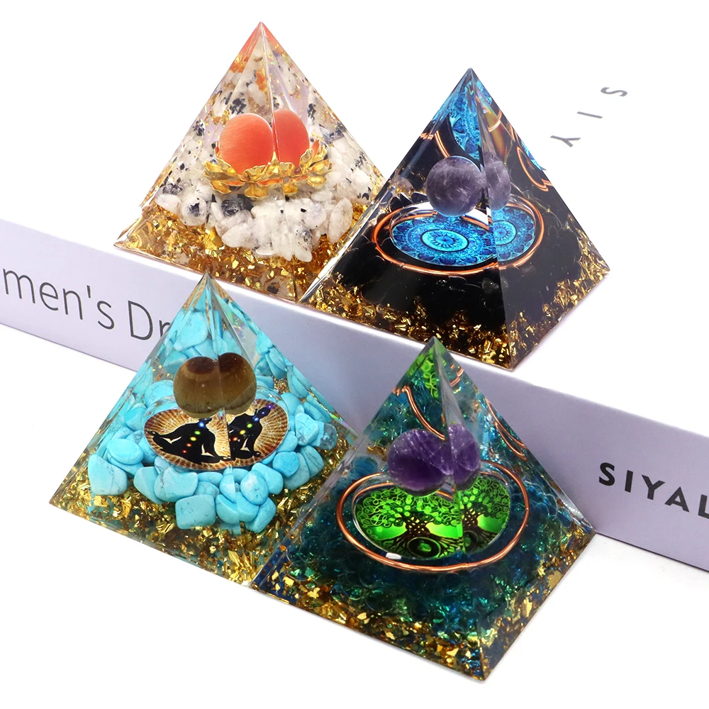 Natural Stone Energy Generator Pyramid Orgonite Peridot Amethyst Reiki Healing Crystal Chakra Resin Meditation Tool Room Decor
Natural Stone Energy Generator Pyramid Orgonite Peridot Amethyst Reiki Healing Crystal Chakra Resin Meditation Tool Room Decor