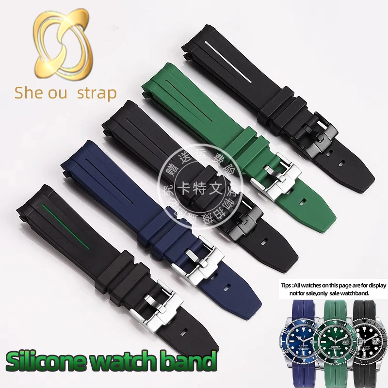 Waterproof Sports Silicone Watch Band For Rolex Green Drowners Rubber Watchband 20mm 22mm Green Black Blue Men's Diving strap
Waterproof Sports Silicone Watch Band For Rolex Green Drowners Rubber Watchband 20mm 22mm Green Black Blue Men's Diving strap