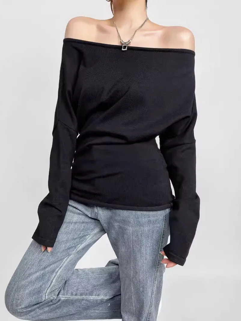 Autumn New 2024 Spicy Girl Slash Neck Off Shoulder Knitted Sweater Women Design Sense Loose Long Sleeve Casual Pullover E1JZ
Autumn New 2024 Spicy Girl Slash Neck Off Shoulder Knitted Sweater Women Design Sense Loose Long Sleeve Casual Pullover E1JZ
