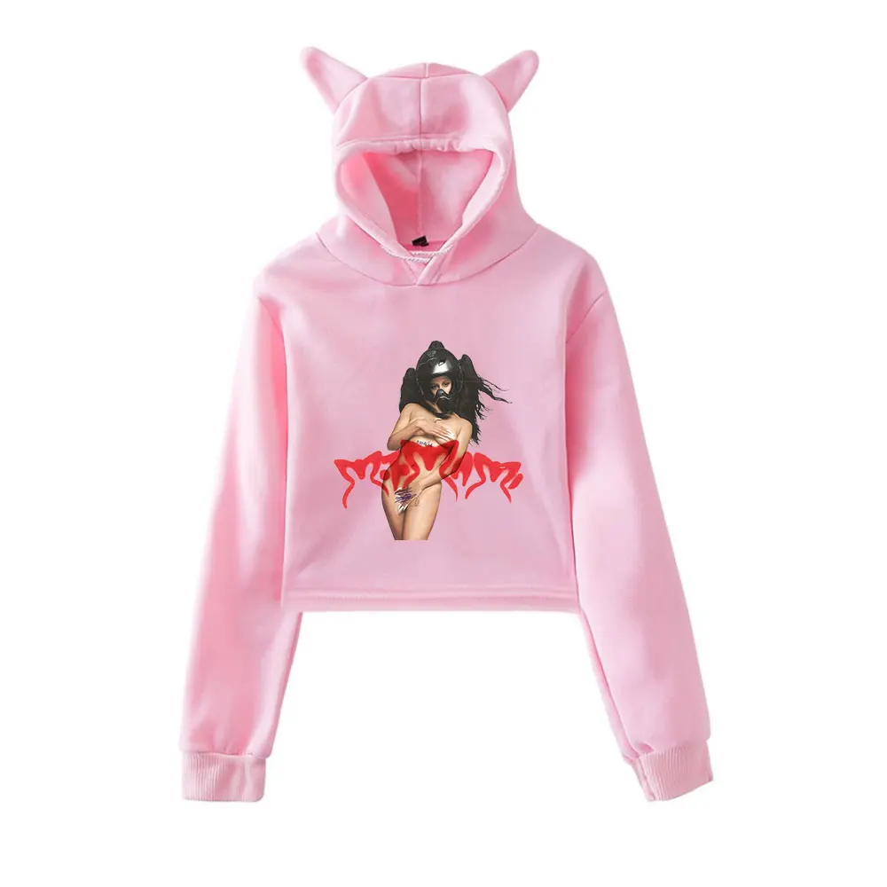 Rosalía Motomami Cat Ear Hoodie Women Long Sleeve Cropped Sweatshirts Female Casual Streetwear Crop Tops
Rosalía Motomami Cat Ear Hoodie Women Long Sleeve Cropped Sweatshirts Female Casual Streetwear Crop Tops