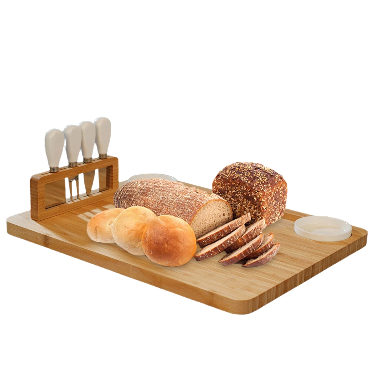 Bamboo Cheese Board Set 16.9x13cm 4 Stainless Steel Knives 6 Utensils Knife Stand Wedding Anniversary Party Gift
Bamboo Cheese Board Set 16.9x13cm 4 Stainless Steel Knives 6 Utensils Knife Stand Wedding Anniversary Party Gift