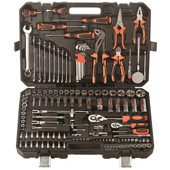 142pcs Tool Box Tool Set Ratchet Combination Socket Kit Car Repair Ratchet Spanner Wrench Socket Set Car Tire Repair Tool Kits
142pcs Tool Box Tool Set Ratchet Combination Socket Kit Car Repair Ratchet Spanner Wrench Socket Set Car Tire Repair Tool Kits