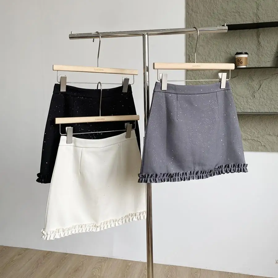 Summer Women Edible Fungus A-line Skirt Korean Style Diamond Shiny Short Skirt Safety Shorts Waisted Slim Office Lady Chic Cloth
Summer Women Edible Fungus A-line Skirt Korean Style Diamond Shiny Short Skirt Safety Shorts Waisted Slim Office Lady Chic Cloth
