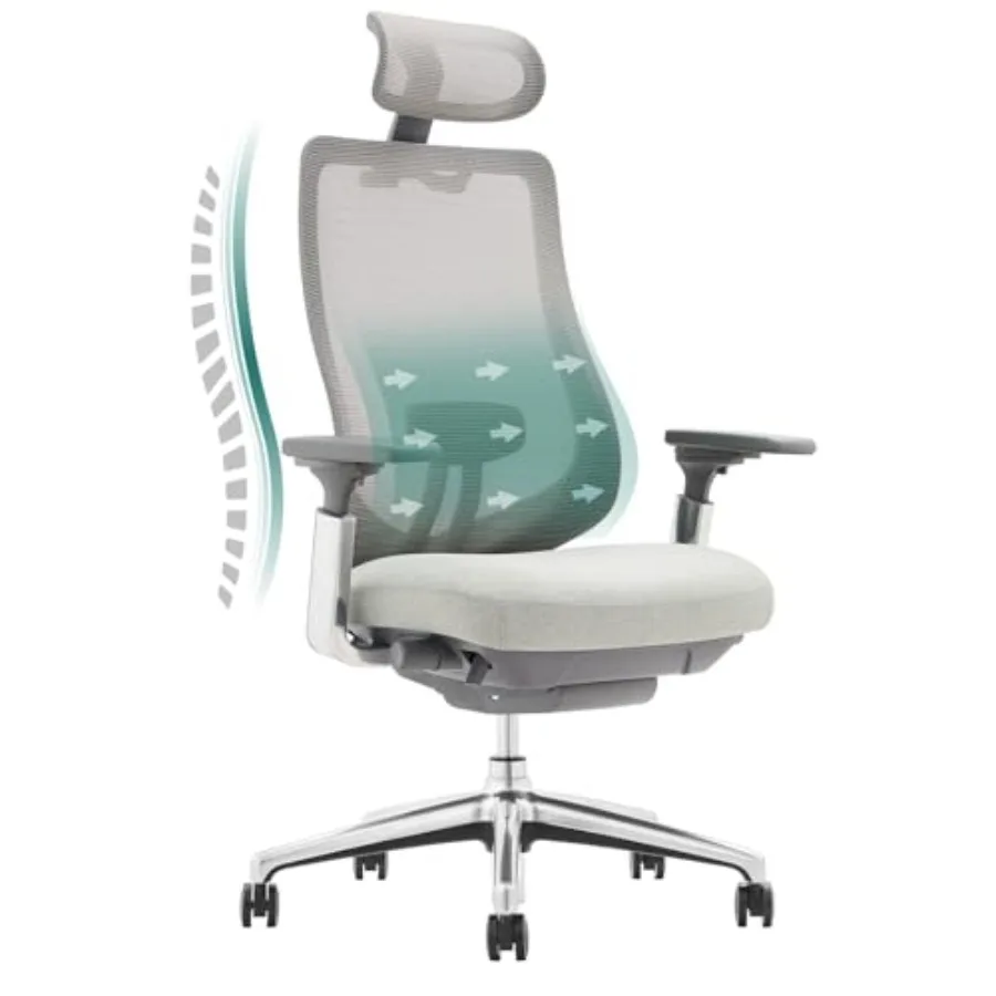 Ergonomic Mesh Office Chair, High Back Computer Executive Desk Chair with Adjustable Headrest and 4D Arms, Slide Seat, Tilt Loc
Ergonomic Mesh Office Chair, High Back Computer Executive Desk Chair with Adjustable Headrest and 4D Arms, Slide Seat, Tilt Loc