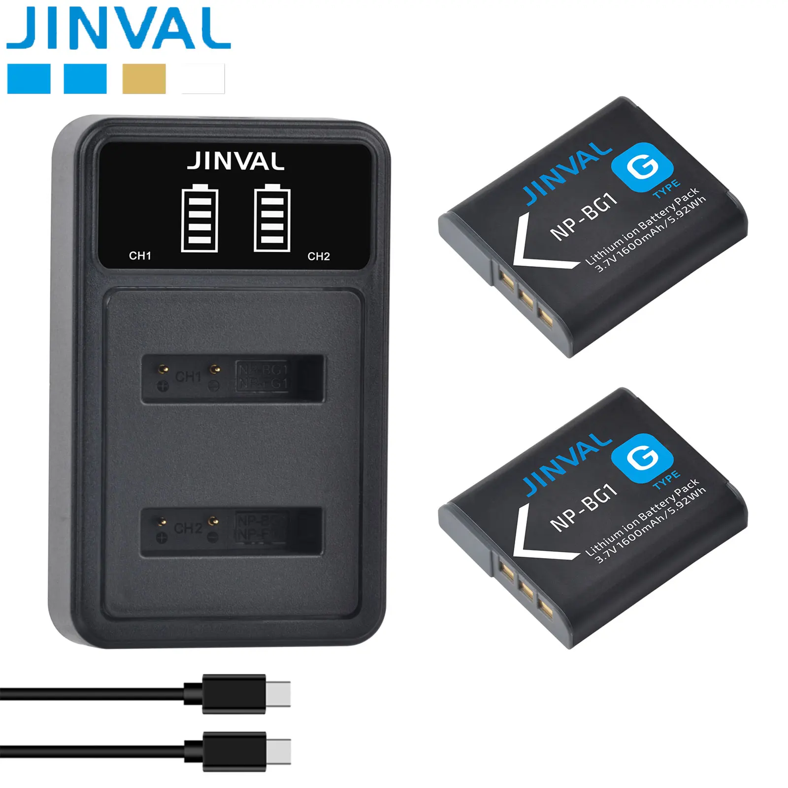 JINVAL NP-BG1 Battery 1600mAh BG1 NP-FG1 Battery + PD20W Fast Dual Charger For Sony Cyber-shot DSC-W80 W100 W300 H9 H50 T100 N2
JINVAL NP-BG1 Battery 1600mAh BG1 NP-FG1 Battery + PD20W Fast Dual Charger For Sony Cyber-shot DSC-W80 W100 W300 H9 H50 T100 N2