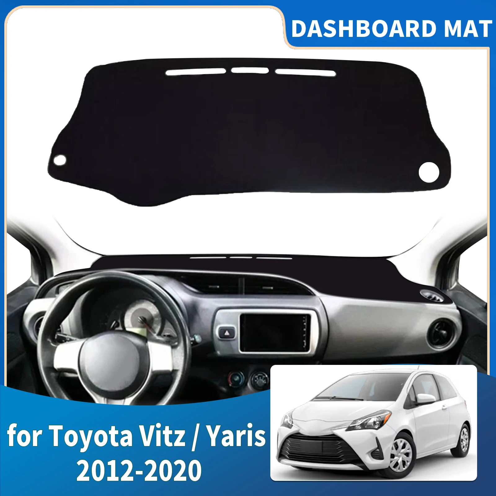 for Toyota Vitz Yaris 2012-2020 XP130 GR Sport Hybrid High Quality Dashboard Cover Mat Sunshade Anti‑UV Protector Dash Pad
for Toyota Vitz Yaris 2012-2020 XP130 GR Sport Hybrid High Quality Dashboard Cover Mat Sunshade Anti‑UV Protector Dash Pad