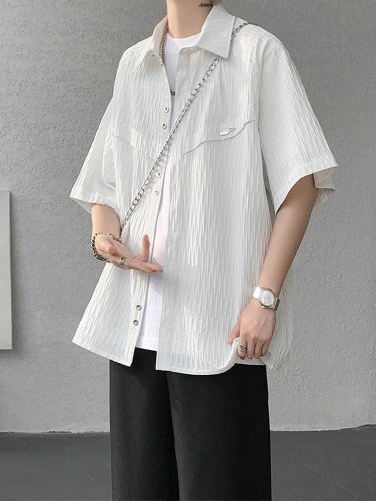 Men's Loose Fit Ice Silk ort Sve irt Summer Thin Outerwear Youth Faion Button down irt Cool Feeling White irt
Men's Loose Fit Ice Silk ort Sve irt Summer Thin Outerwear Youth Faion Button down irt Cool Feeling White irt