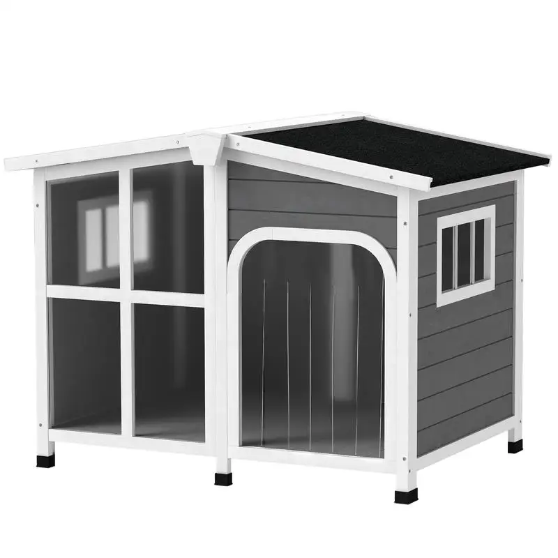 PawHut Cabin-Style Wooden Dog House for Large Dogs with Openable Roof & Giant Window, Dark Gray
PawHut Cabin-Style Wooden Dog House for Large Dogs with Openable Roof & Giant Window, Dark Gray