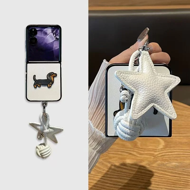 Cute Dog Leather Phone Case For Motorola Razr 60 50 40Ultra Razr Plus 2024 2023 five-pointed star Pendant Shell Protective Cover
Cute Dog Leather Phone Case For Motorola Razr 60 50 40Ultra Razr Plus 2024 2023 five-pointed star Pendant Shell Protective Cover