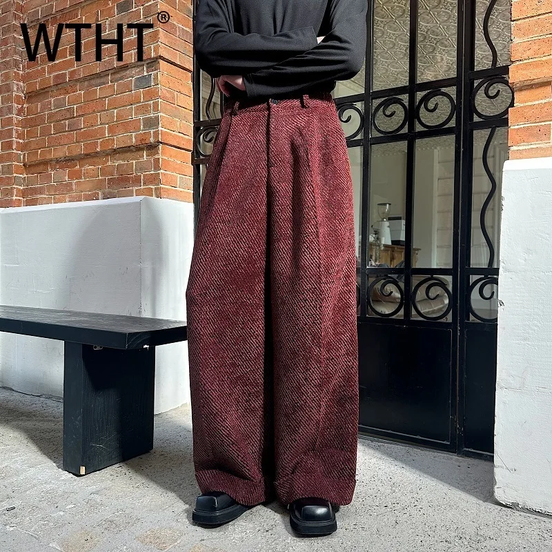 WTHT модные мужские однотонные свободные повседневные брюки в корейском стиле, винтажные прямые широкие брюки, мужские, лето 2025 г., 2A0766
WTHT модные мужские однотонные свободные повседневные брюки в корейском стиле, винтажные прямые широкие брюки, мужские, лето 2025 г., 2A0766