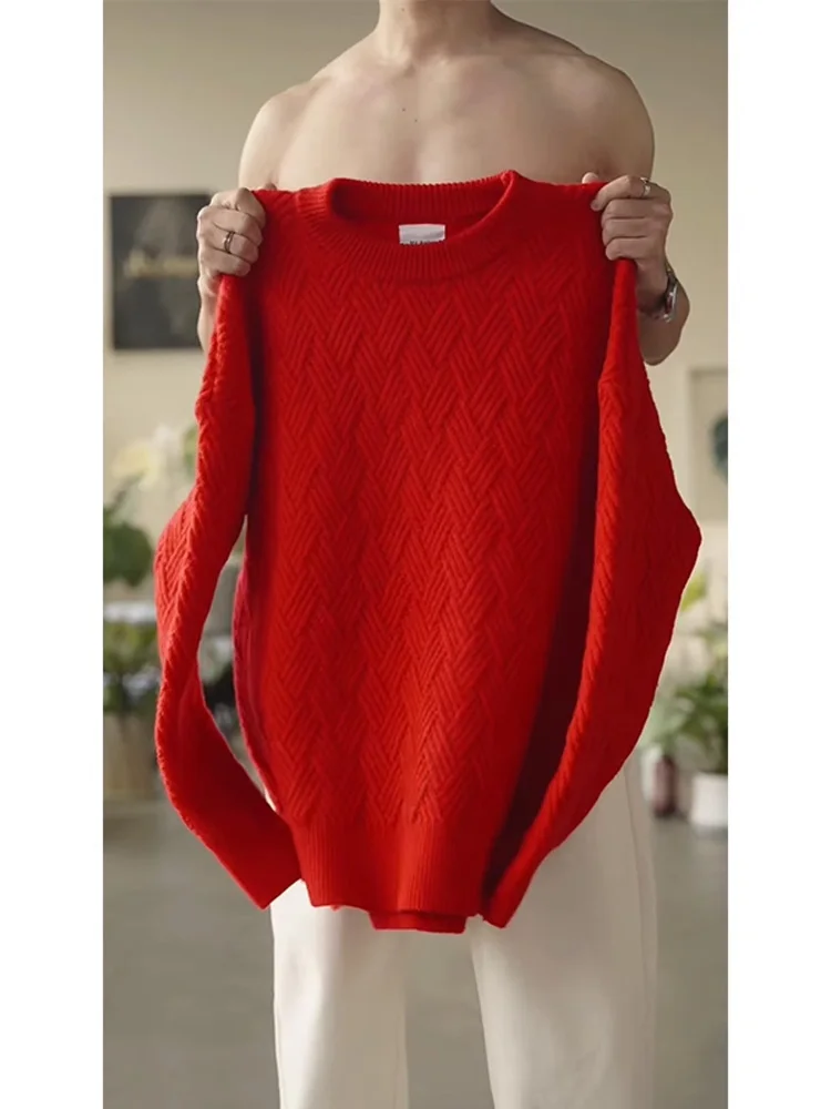 Red Knitted Sweater for Men Winter Autumn Sle 2024 Chinese Zodiac Year Casual Loose Fit Long Sve round Ne Sweater
Red Knitted Sweater for Men Winter Autumn Sle 2024 Chinese Zodiac Year Casual Loose Fit Long Sve round Ne Sweater