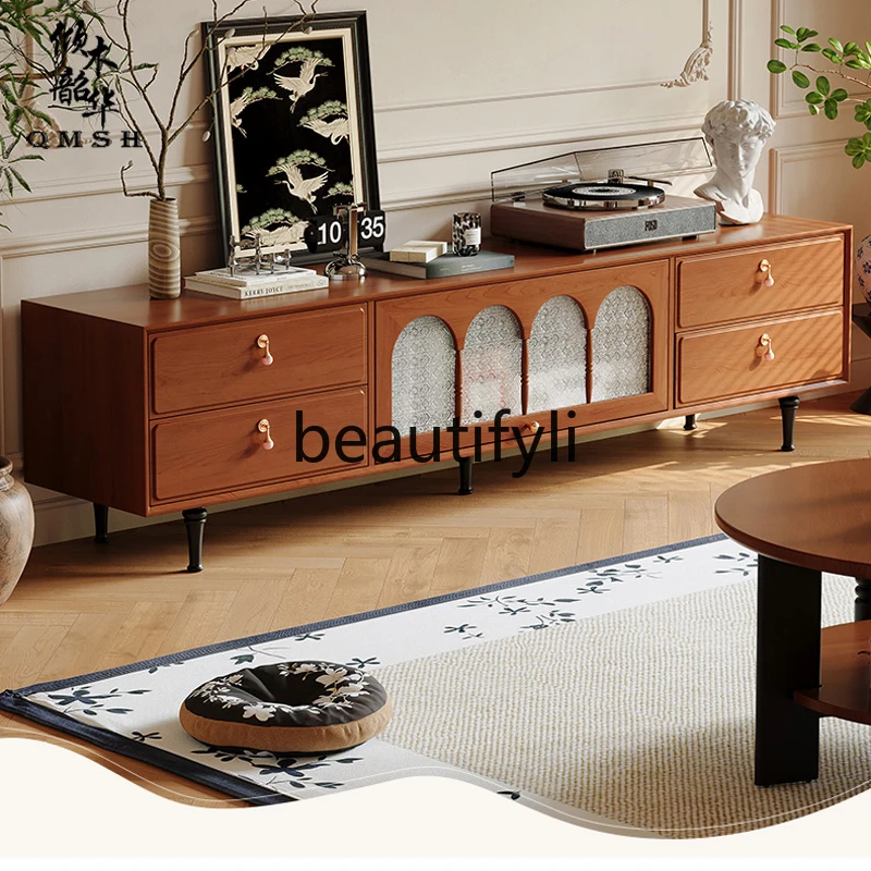 French retro North American cherry wood TV living room solid wood audio-visual cabinet storage cabinet
French retro North American cherry wood TV living room solid wood audio-visual cabinet storage cabinet
