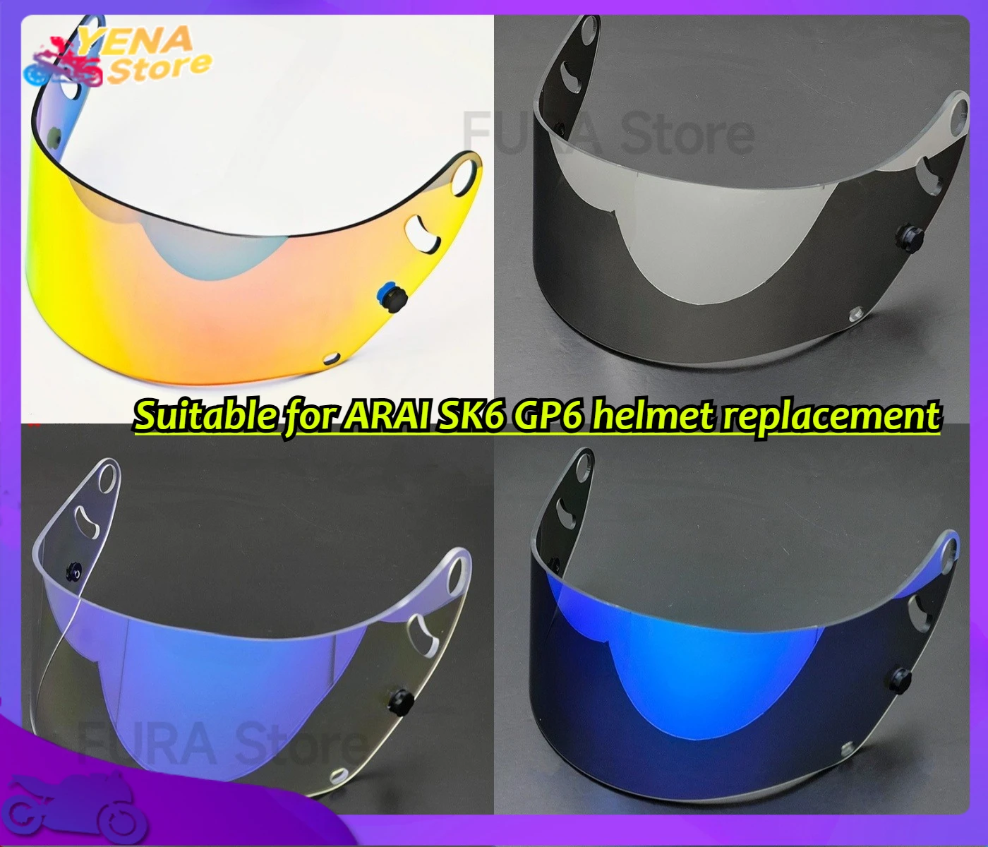 Suitable for ARAI SK6 GP6 helmet replacement, helmet face mask, glasses, goggles, motorcycle helmet parts and accessories
Suitable for ARAI SK6 GP6 helmet replacement, helmet face mask, glasses, goggles, motorcycle helmet parts and accessories