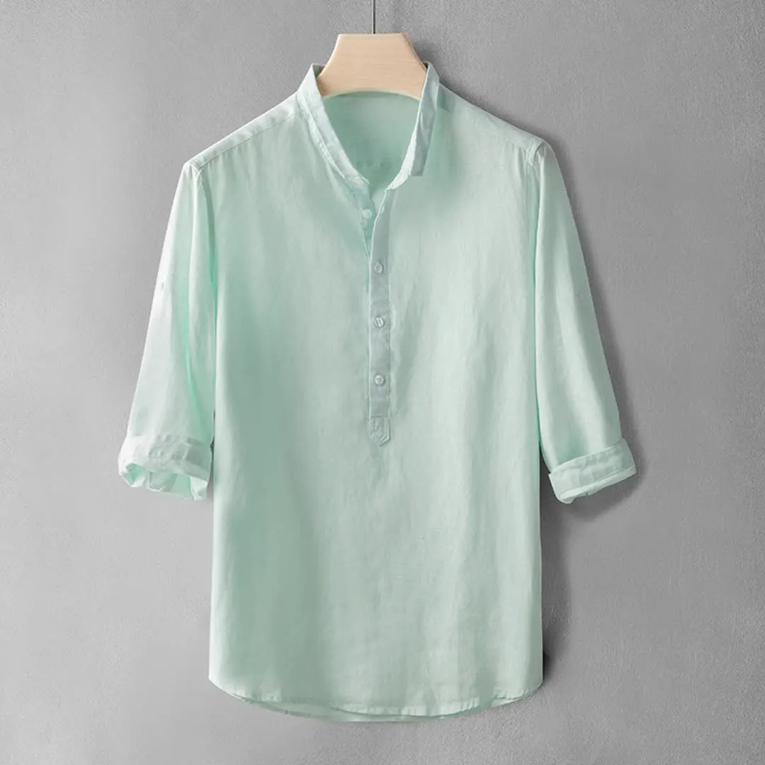 Men's Korean style trendy linen three-quarter sleeve shirt short-sleeved shirt cotton and linen shirt loose large size top
Men's Korean style trendy linen three-quarter sleeve shirt short-sleeved shirt cotton and linen shirt loose large size top