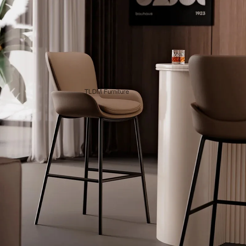 Relaxing Arm Bar Chairs Gray Leather Restaurant Design Bar Chairs Minimalist Ergonomic Sillas Para Comedor Unique Furniture
Relaxing Arm Bar Chairs Gray Leather Restaurant Design Bar Chairs Minimalist Ergonomic Sillas Para Comedor Unique Furniture