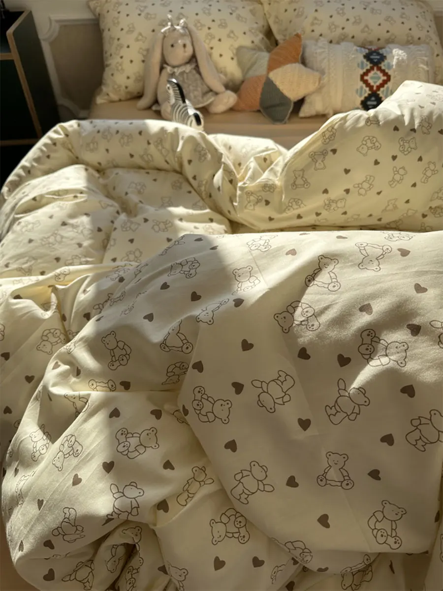 Fashion cartoon bear heart bedding set kid teen boy,twin full queen king cotton home textile bed sheet pillow case quilt cover
Fashion cartoon bear heart bedding set kid teen boy,twin full queen king cotton home textile bed sheet pillow case quilt cover