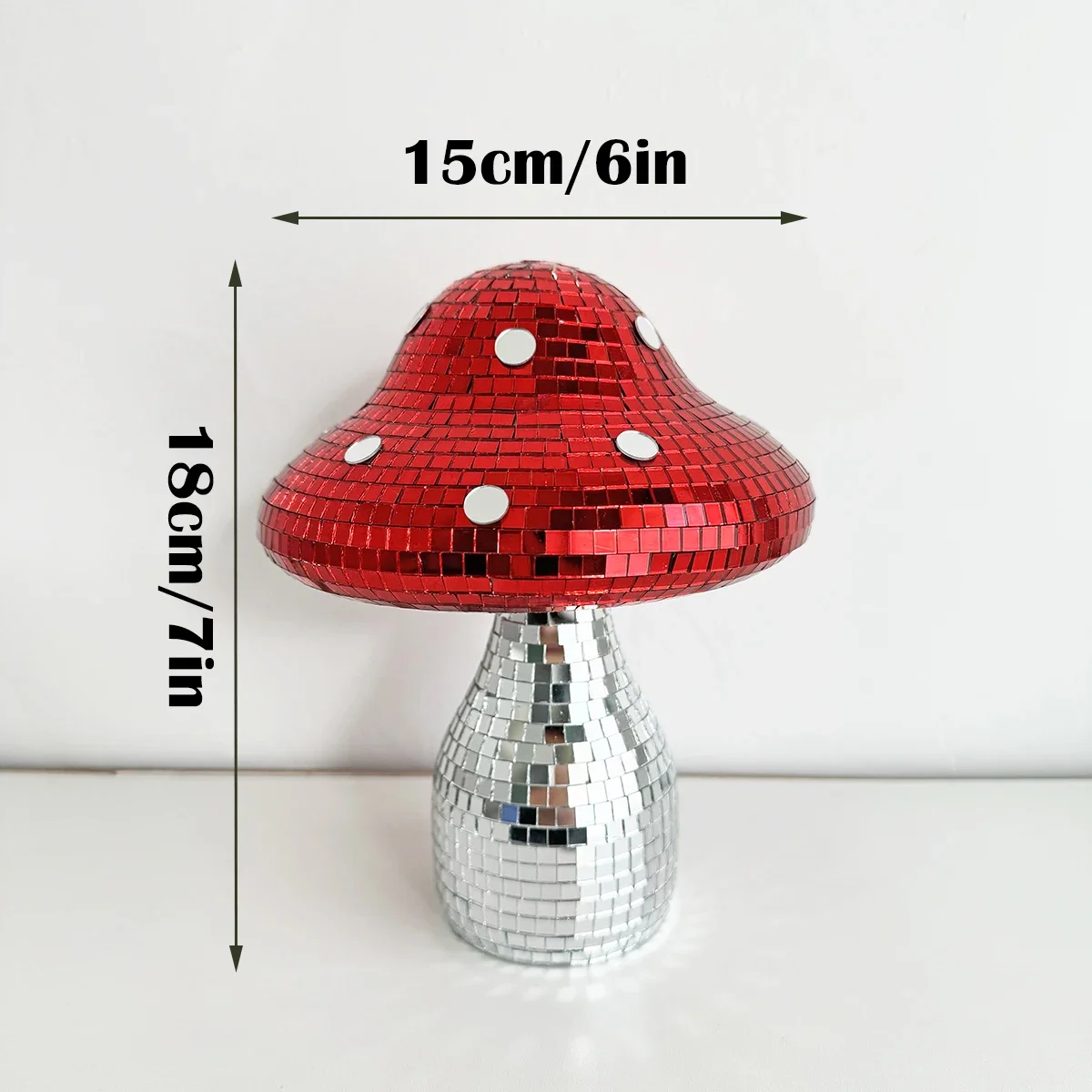 Quirky Retro Disco Mushroom Mirror Ball Ornament for Living Room Office Bedroom Kitchen Patio Party Handmade Home Decor
Quirky Retro Disco Mushroom Mirror Ball Ornament for Living Room Office Bedroom Kitchen Patio Party Handmade Home Decor