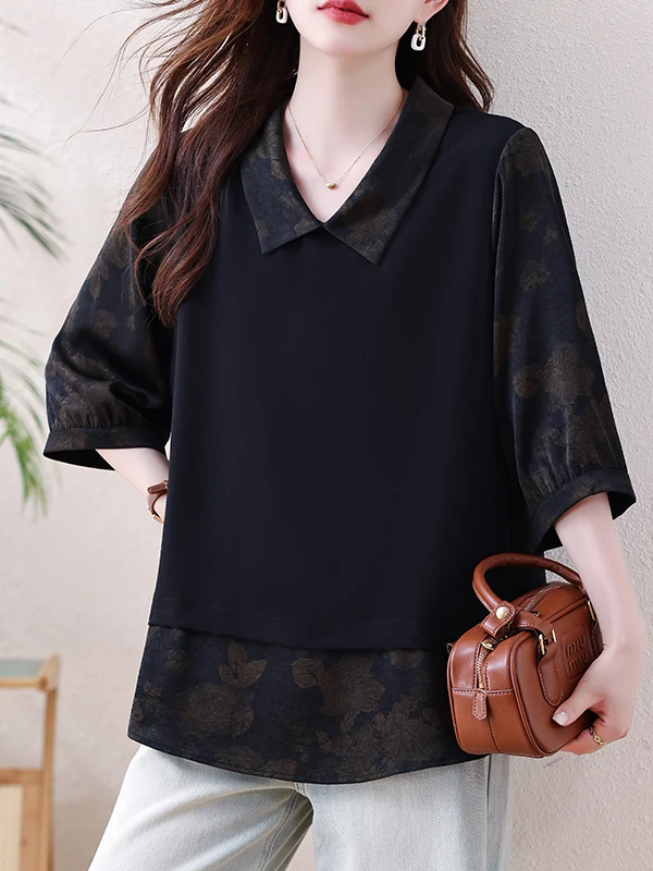 Fashionable Elegant plus Size Shirt Slimming Seven Sleeve Tops for plus Size Women Stylish Summer Clothes New Arrival 2026
Fashionable Elegant plus Size Shirt Slimming Seven Sleeve Tops for plus Size Women Stylish Summer Clothes New Arrival 2026