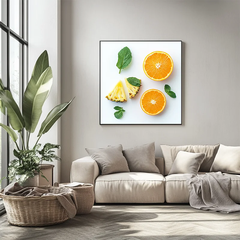 Vibrant Fresh Orange Pineapple Mint Wall Art Decor Colorful Fruit Scene Painting Hot Selling Living Room Home Decor
Vibrant Fresh Orange Pineapple Mint Wall Art Decor Colorful Fruit Scene Painting Hot Selling Living Room Home Decor