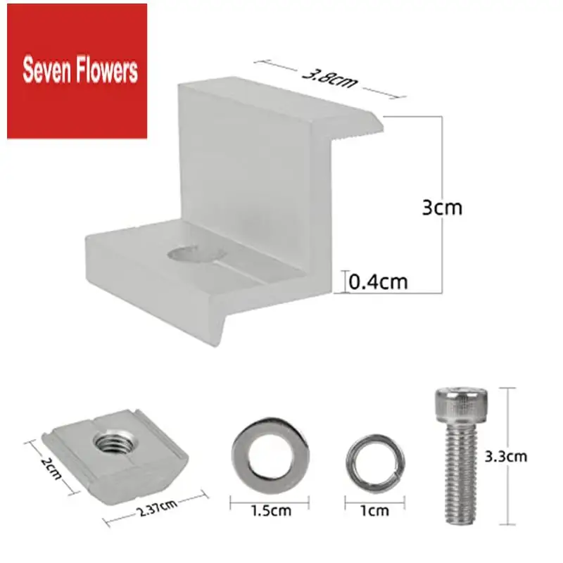 A84Z-12 Piece Solar Module Bracket End Clamp, End Clamp, Side Clamp For PV Solar Module Roof Mountings
A84Z-12 Piece Solar Module Bracket End Clamp, End Clamp, Side Clamp For PV Solar Module Roof Mountings