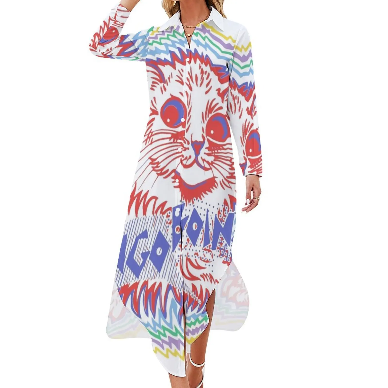 Oingo Boingo Long Sleeved Shirt Dress elegant chic women dresses promotion dresses korean style evening dress women cute dress
Oingo Boingo Long Sleeved Shirt Dress elegant chic women dresses promotion dresses korean style evening dress women cute dress