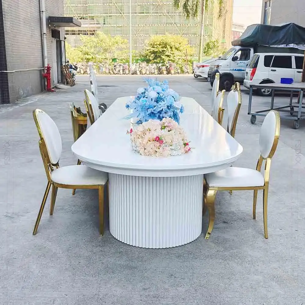 Luxury Customized White Dining Table Furniture Oval Marble Travertine Dining Table
Luxury Customized White Dining Table Furniture Oval Marble Travertine Dining Table
