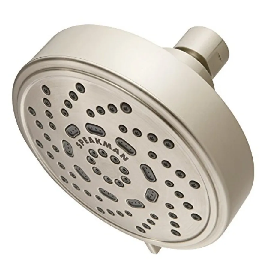 Shower head for modern bathrooms, brushed nickel finish, 2.0 GPM flow rate, 84 nozzles, 3 spray patterns, adjustable Echo techn
Shower head for modern bathrooms, brushed nickel finish, 2.0 GPM flow rate, 84 nozzles, 3 spray patterns, adjustable Echo techn