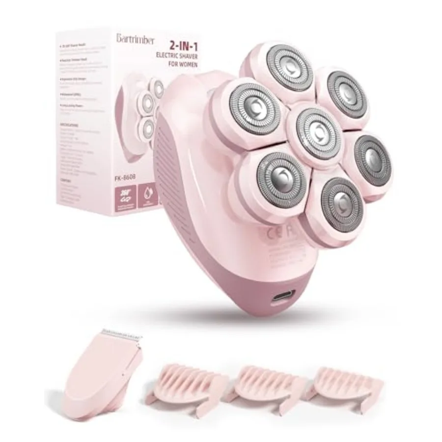 7D Electric Razors for Women: 2-in-1 Electric Shaver Trimmer for Ladies Flawless Legs and Full Body and Bikini - Waterproof Wet
7D Electric Razors for Women: 2-in-1 Electric Shaver Trimmer for Ladies Flawless Legs and Full Body and Bikini - Waterproof Wet