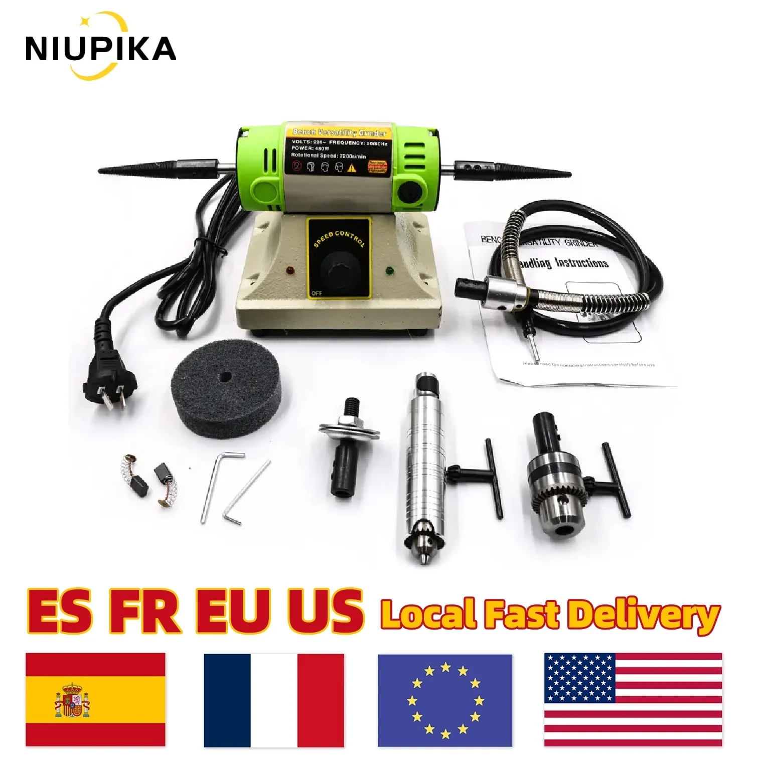 Multifunctional Double Head Rotary Polishing Grinding Machine Adjustable Speed Bench Lathe for Woodworking Jewelry Jade Dental
Multifunctional Double Head Rotary Polishing Grinding Machine Adjustable Speed Bench Lathe for Woodworking Jewelry Jade Dental