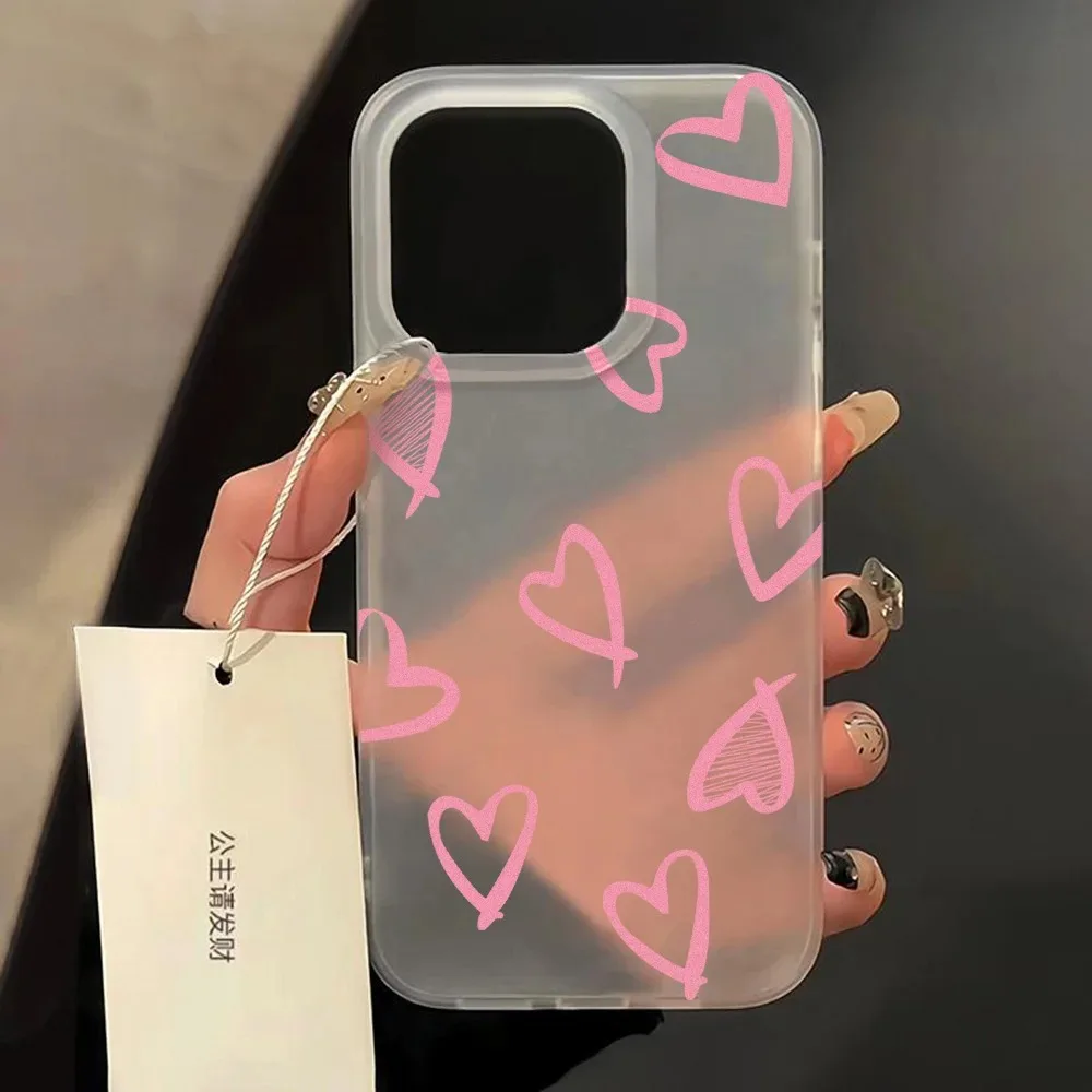 Love Heart Phone Case For iPhone 13 Case For iPhone 11 15 16 12 14 Pro Max 7 8 Plus Shockproof Translucent Clear Soft Cover
Love Heart Phone Case For iPhone 13 Case For iPhone 11 15 16 12 14 Pro Max 7 8 Plus Shockproof Translucent Clear Soft Cover