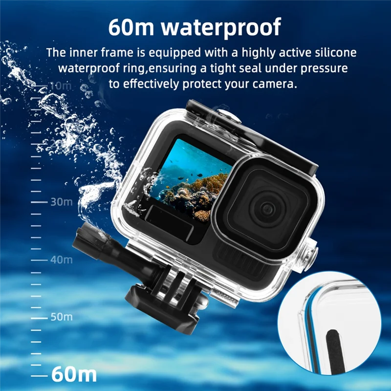 Ingenious-60M Underwater Cover Diving Protective Housing For Gopro Hero 13 12 Black Waterproof Case Camera Accessories
Ingenious-60M Underwater Cover Diving Protective Housing For Gopro Hero 13 12 Black Waterproof Case Camera Accessories