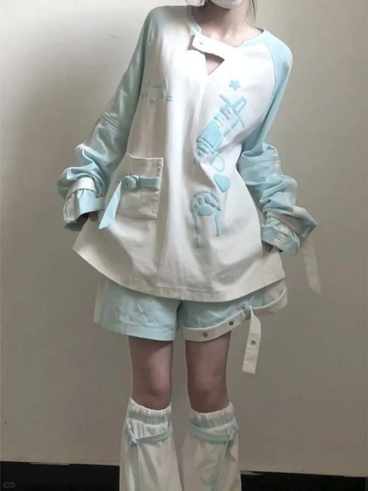 Japanese Contrast Color Women T-shirt Casual Loose Harajuku Printing Tshirts 2025 Autumn Grunge Streetwear Pocket Tees Femme
Japanese Contrast Color Women T-shirt Casual Loose Harajuku Printing Tshirts 2025 Autumn Grunge Streetwear Pocket Tees Femme