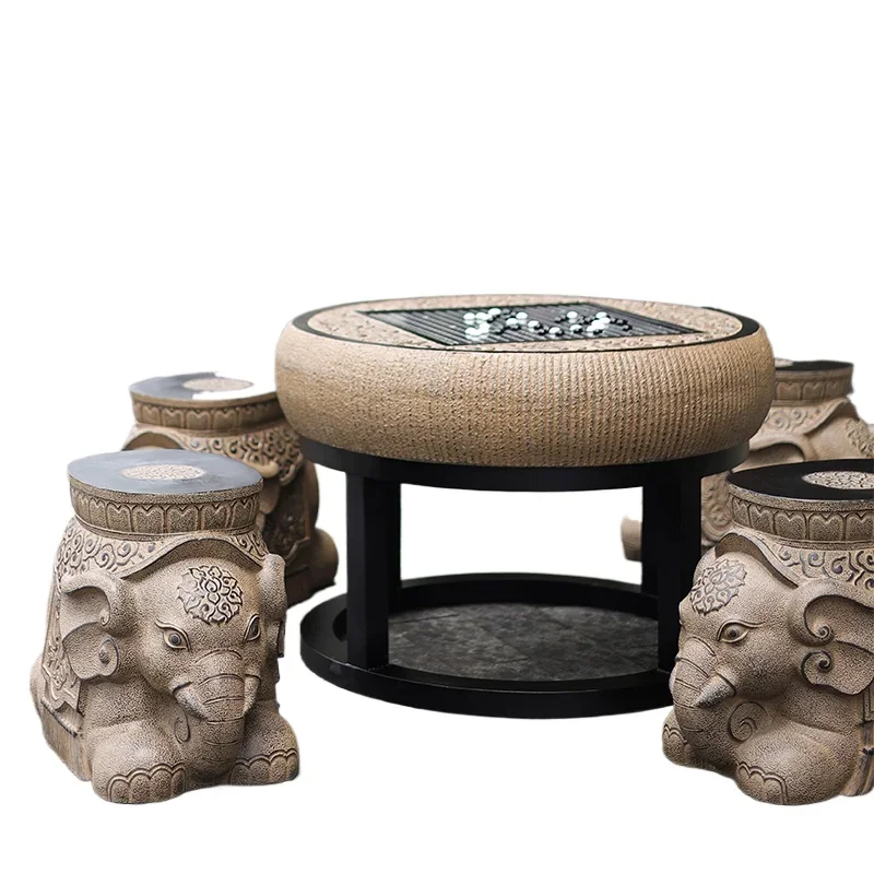LMM outdoor courtyard garden imitation stone table and chair combination balcony coffee table round table stool
LMM outdoor courtyard garden imitation stone table and chair combination balcony coffee table round table stool
