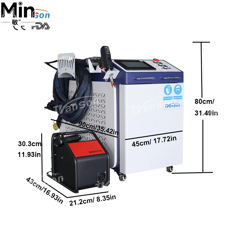 Intelligent 1500W Handheld Fiber Welder (Max Source)
Intelligent 1500W Handheld Fiber Welder (Max Source)