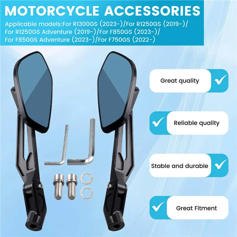 A82M-Motorcycle Adjustable Rear View Mirror For BMW R1300GS R1250GS Adv F750GS F850GS Adventure Side Mirror
A82M-Motorcycle Adjustable Rear View Mirror For BMW R1300GS R1250GS Adv F750GS F850GS Adventure Side Mirror