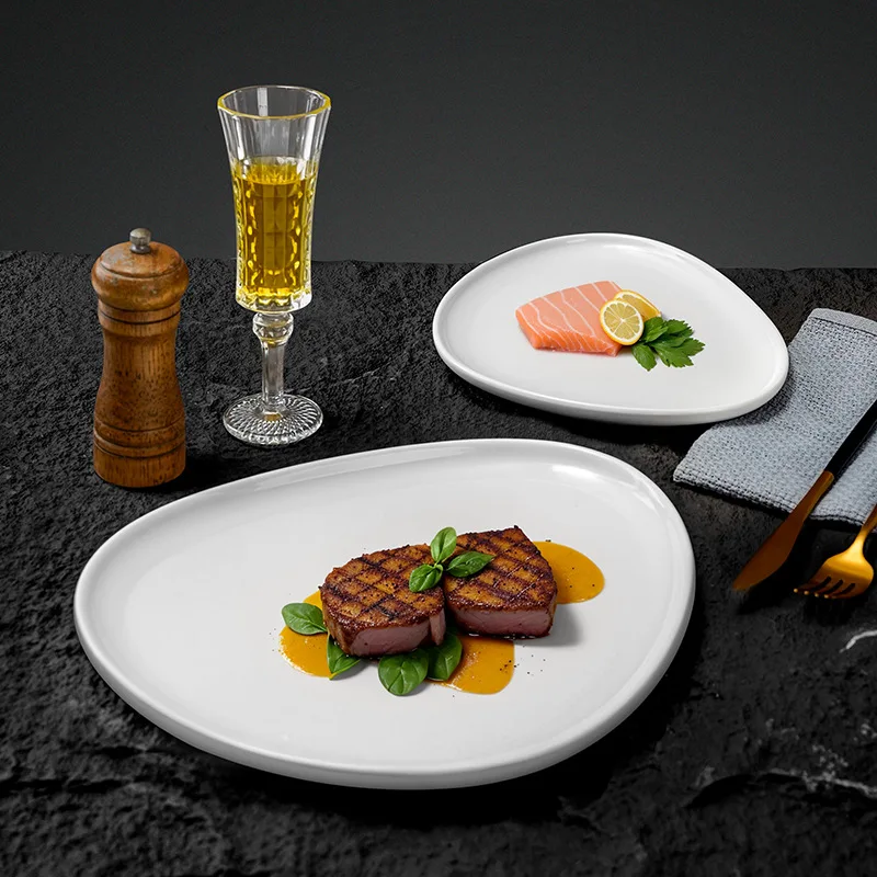 European White Porcelain Dinner Plate Home Dinner Cooking Dishes Oval Ceramic Western Dinner Plate Tableware Kitchen Utensils
European White Porcelain Dinner Plate Home Dinner Cooking Dishes Oval Ceramic Western Dinner Plate Tableware Kitchen Utensils