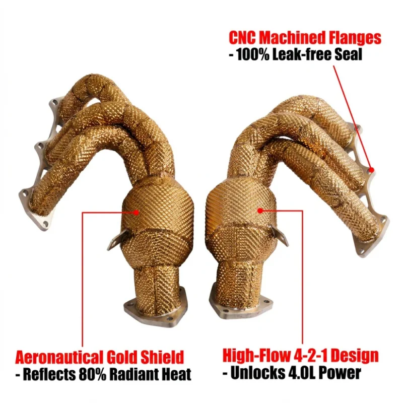 High-quality Gold Insulated Exhaust Head for Porsche 718 GT4 RS 4.0L2022-2024 Stainless Steel Exhaust Pipes Performance Manifold
High-quality Gold Insulated Exhaust Head for Porsche 718 GT4 RS 4.0L2022-2024 Stainless Steel Exhaust Pipes Performance Manifold