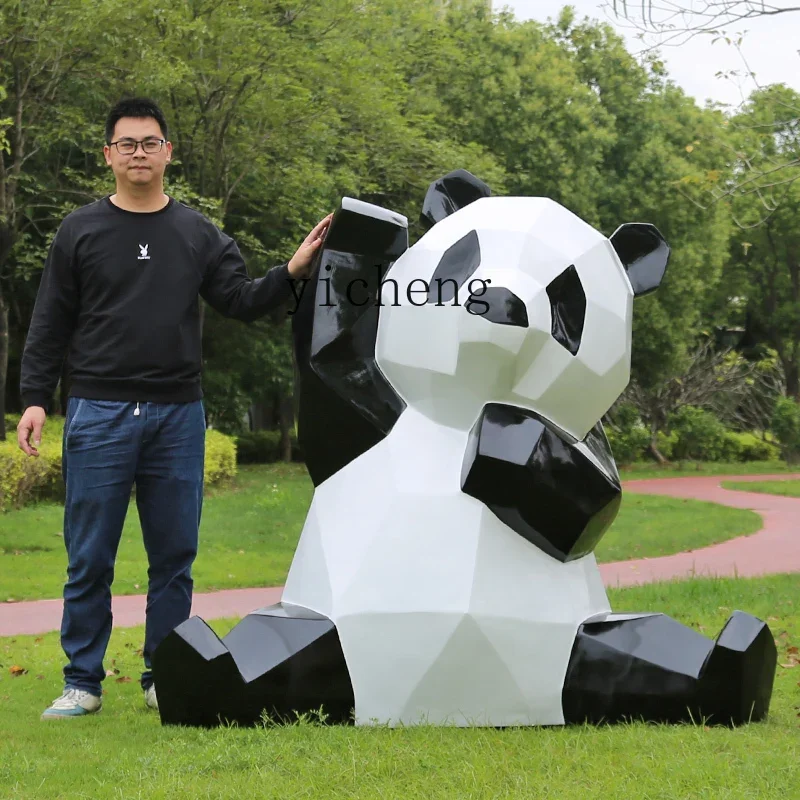 Zf Fiberglass Painted Panda Sculpture Outdoor Garden Landscape Sales Office Lawn Decoration
Zf Fiberglass Painted Panda Sculpture Outdoor Garden Landscape Sales Office Lawn Decoration