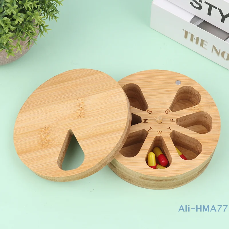 Bamboo Wood Pill Organizer For Medicine Vitamin Weekly, Arthritis Friendly 7-Day Pill Box Medium Container Holder, Daily Portabl
Bamboo Wood Pill Organizer For Medicine Vitamin Weekly, Arthritis Friendly 7-Day Pill Box Medium Container Holder, Daily Portabl
