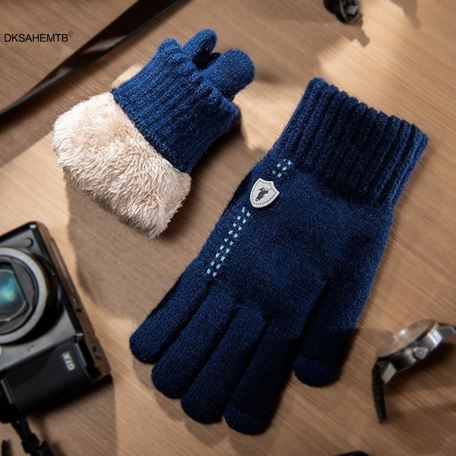 Winter Thickened Warm Gloves For Men Double Layered Velvet Windproof Knitted Touchscreen Gloves Outdoor Cycling Riding Mittens
Winter Thickened Warm Gloves For Men Double Layered Velvet Windproof Knitted Touchscreen Gloves Outdoor Cycling Riding Mittens