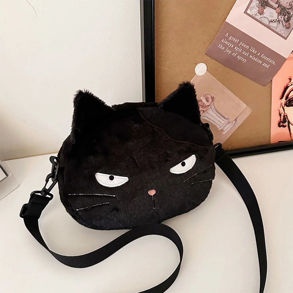 Chic Cute Cartoon Plush Cat Handbag, Creative Plush Soft Shoulder Bag, Sweet Y2K Style Mini Crossbody Bag for Daily Shopping
Chic Cute Cartoon Plush Cat Handbag, Creative Plush Soft Shoulder Bag, Sweet Y2K Style Mini Crossbody Bag for Daily Shopping