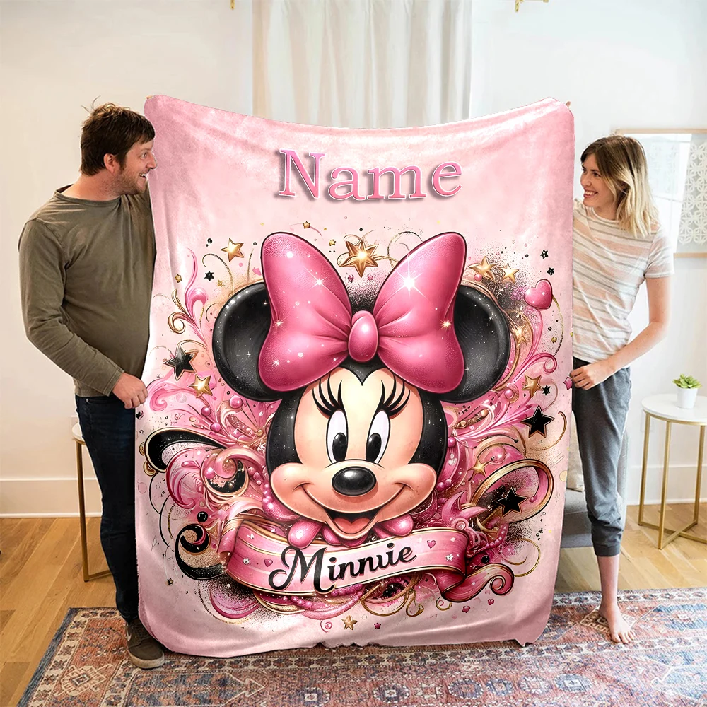 Personalized Custom Name Blanket Disney Minnie Mouse Blanket for Sofa Bed Cover Blanket Suitable for Birthday Christmas Gifts
Personalized Custom Name Blanket Disney Minnie Mouse Blanket for Sofa Bed Cover Blanket Suitable for Birthday Christmas Gifts