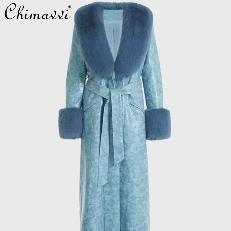 2024 Winter New Blue Fur Collar Coat Medium and Long Temperament High Sense Warm Coat For Women
2024 Winter New Blue Fur Collar Coat Medium and Long Temperament High Sense Warm Coat For Women