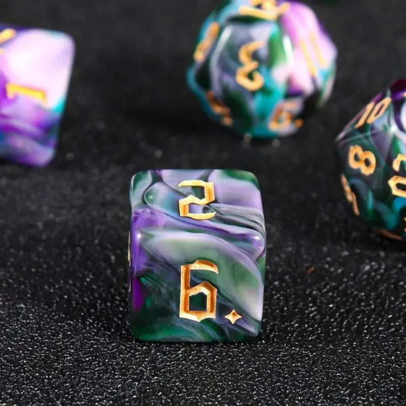 652F 7Pcs/pack Polyhedral Acrylic Dices Multi-faced Various Digital Game Dices
652F 7Pcs/pack Polyhedral Acrylic Dices Multi-faced Various Digital Game Dices