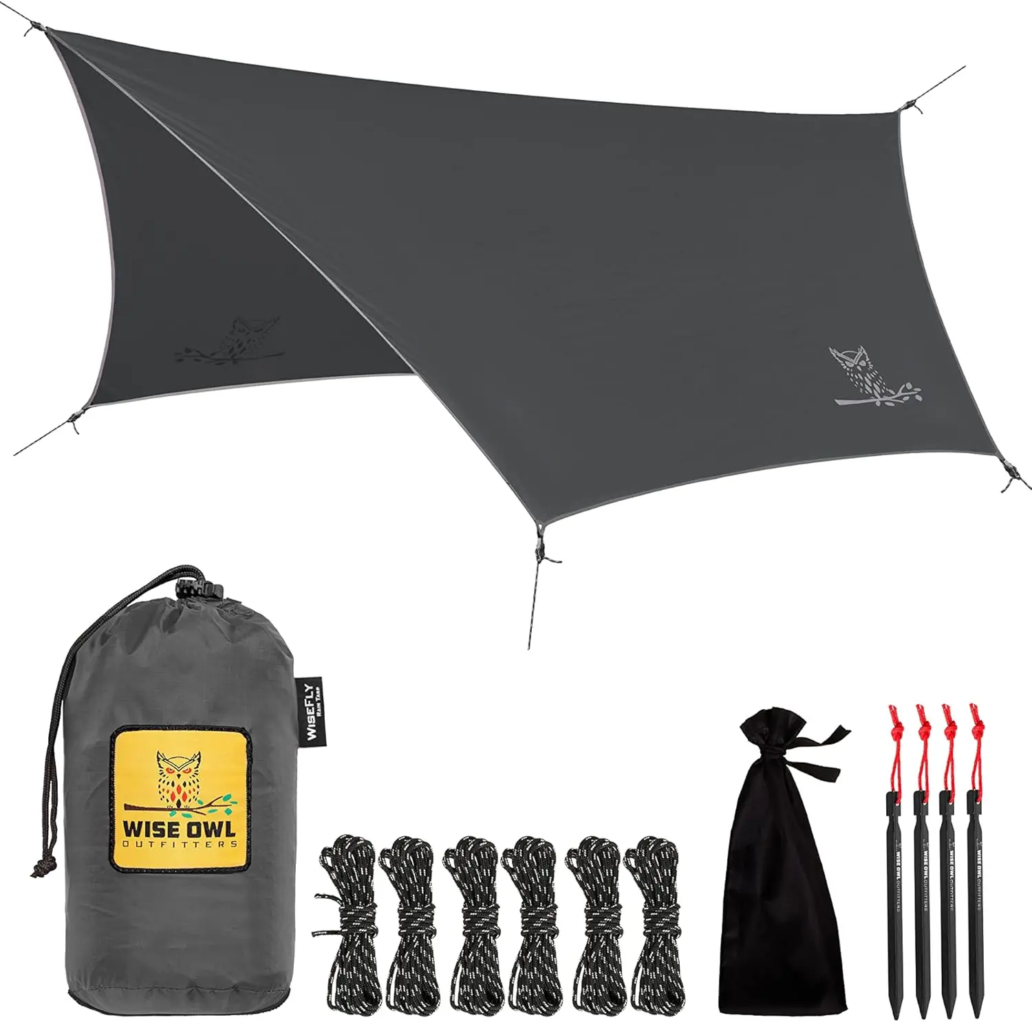 Waterproof Camping Tarp with Tent Stakes & Carry Bag, Ultralight Shelter for Backpacking & Outdoor Shade
Waterproof Camping Tarp with Tent Stakes & Carry Bag, Ultralight Shelter for Backpacking & Outdoor Shade