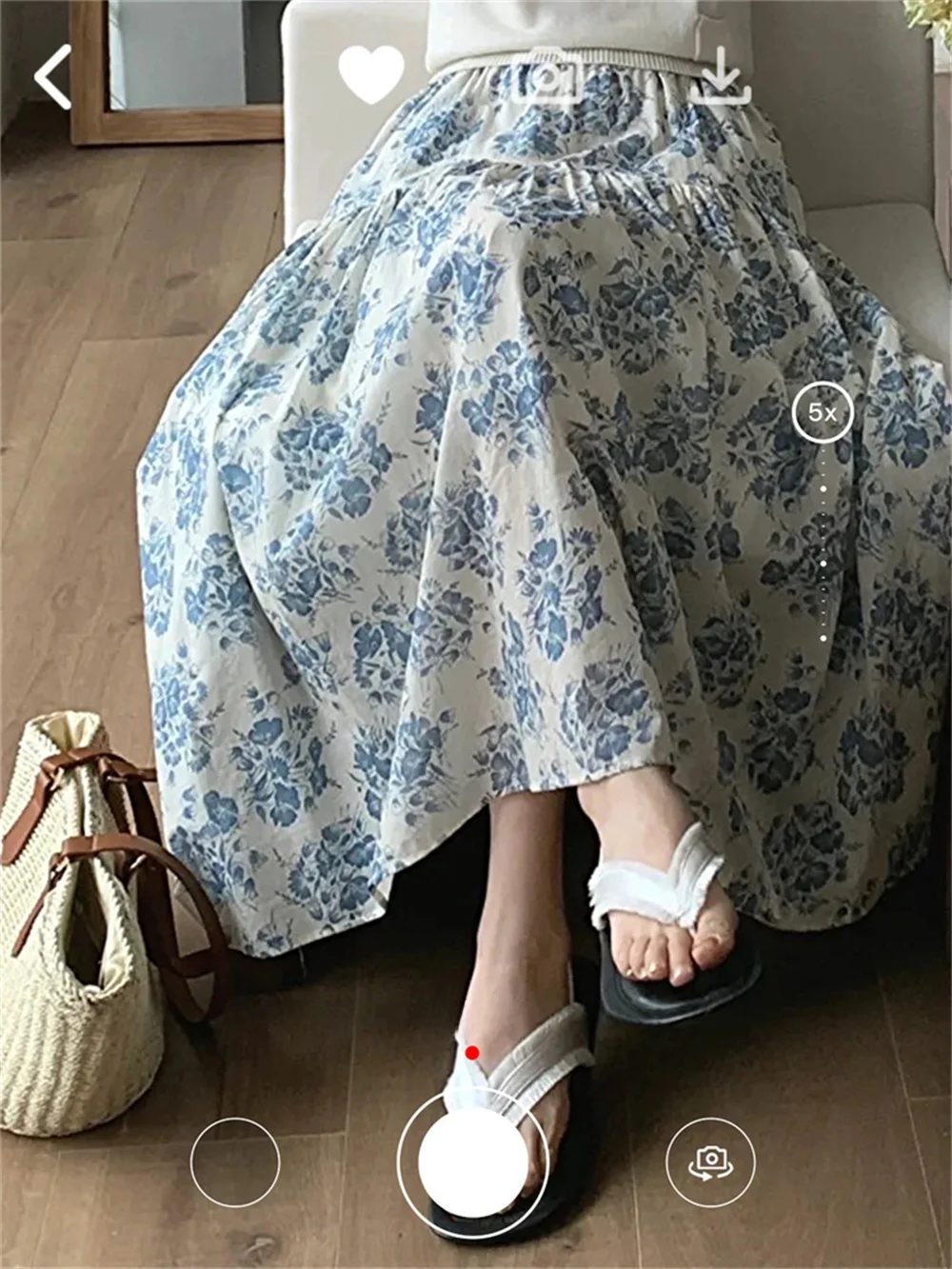 New Chinese Sle f Skirt with Rose Sketch And Floral Print Pure Cotton Elastic Waist Inner Design Casual Loose Fit Skirt
New Chinese Sle f Skirt with Rose Sketch And Floral Print Pure Cotton Elastic Waist Inner Design Casual Loose Fit Skirt