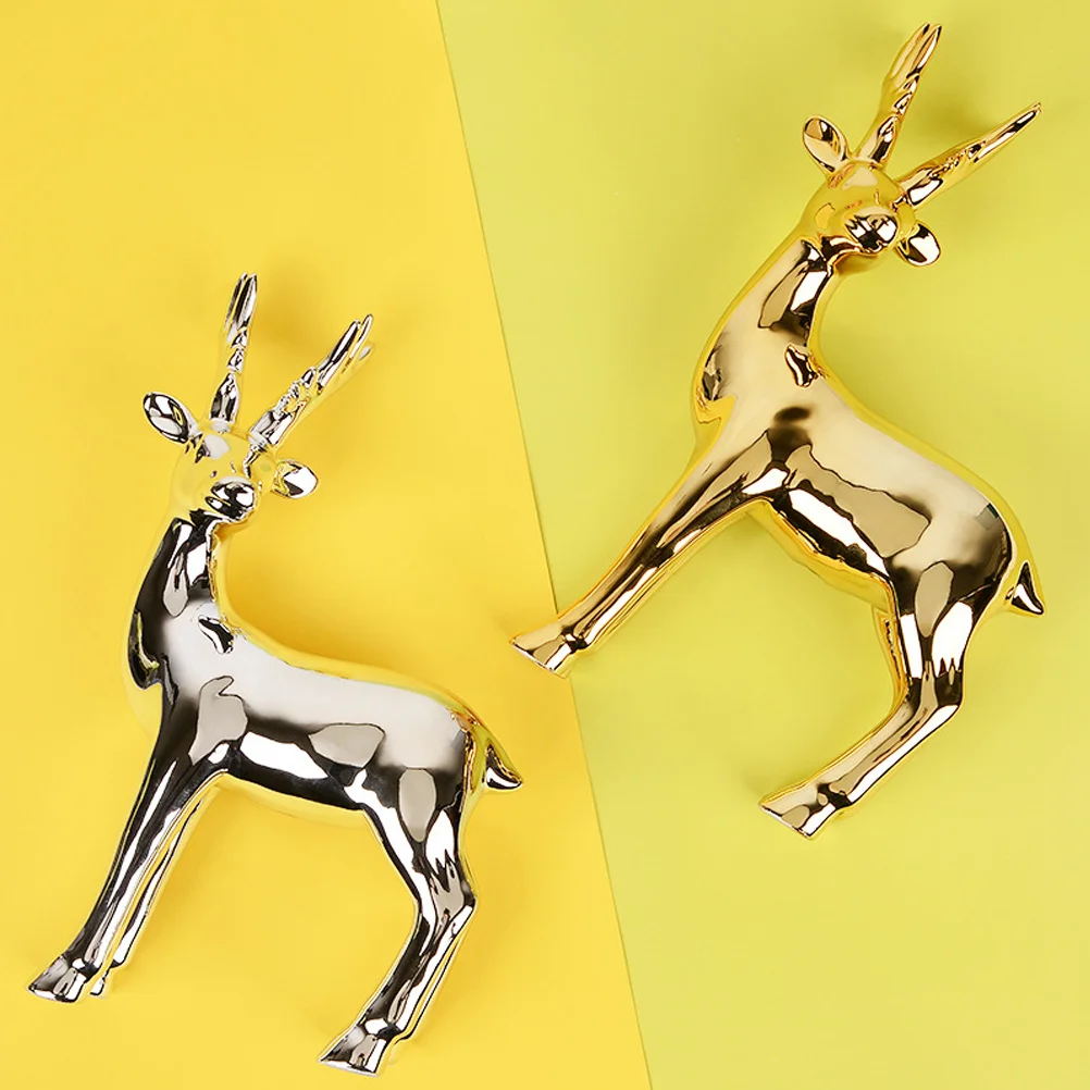 Golden Deer Ceramic Decor Small Adornment for Car Home Office Modern Art Craft Gift Exquisite Animal Statue Deer Decor
Golden Deer Ceramic Decor Small Adornment for Car Home Office Modern Art Craft Gift Exquisite Animal Statue Deer Decor